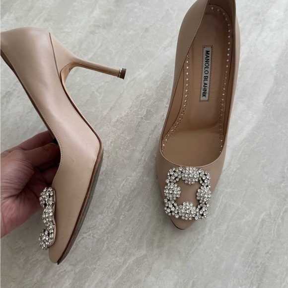 Manila Blahnik Nude Heels - Picture 4 of 12